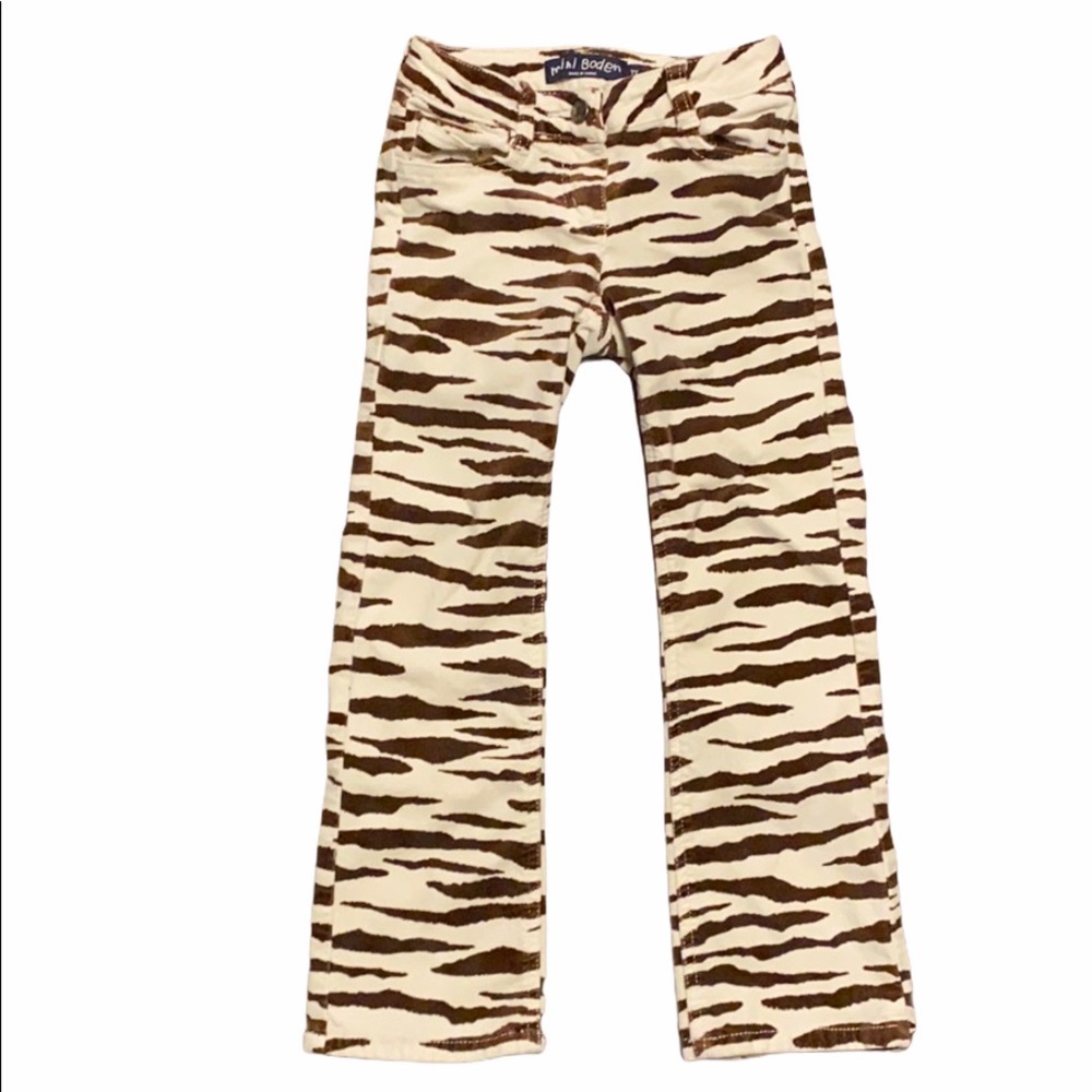 Mini Boden Zebra Print Pants Size 7Y